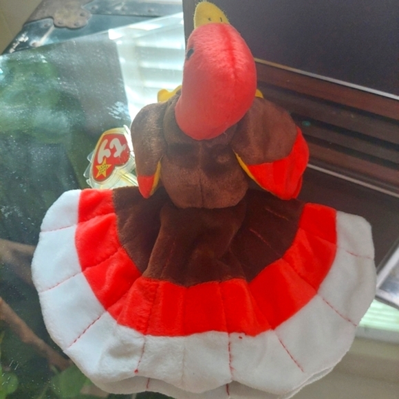 Beanie Baby Gobbles Turkey 1997 Edition Clean Missing Paper TY Tag P.E. Pellets - Picture 7 of 8